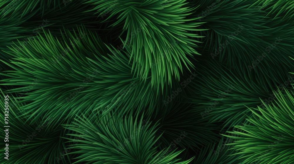 Abstraction of green needles. Intricate and vibrant illustration capturing the essence of nature