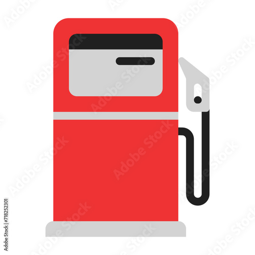 A fuel pump, used to fill up a vehicle with gas, petrol icon design. Isolated gasoline station sign design.