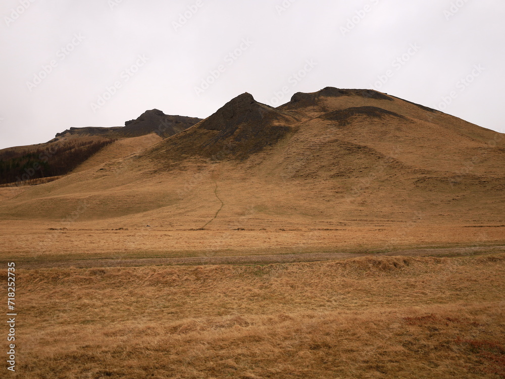 View on a mountain in the Southern Region of iceland