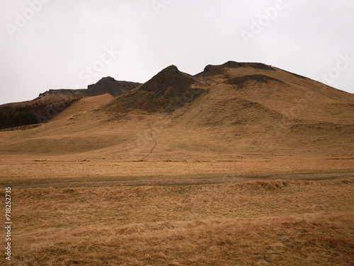 View on a mountain in the Southern Region of iceland