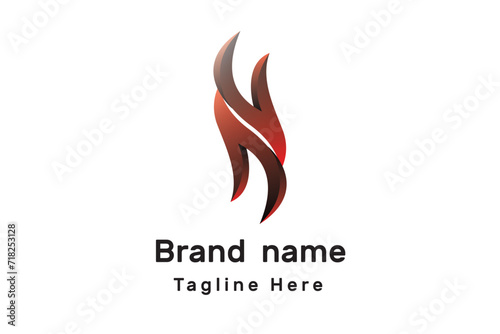 H modern brand letter logo