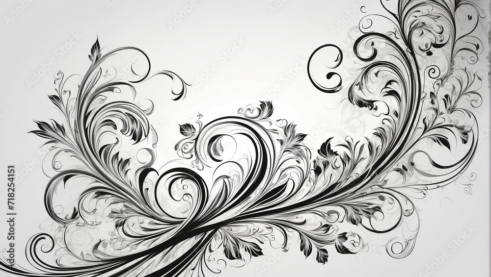 black and white abstract floral background black and white abstract floral background