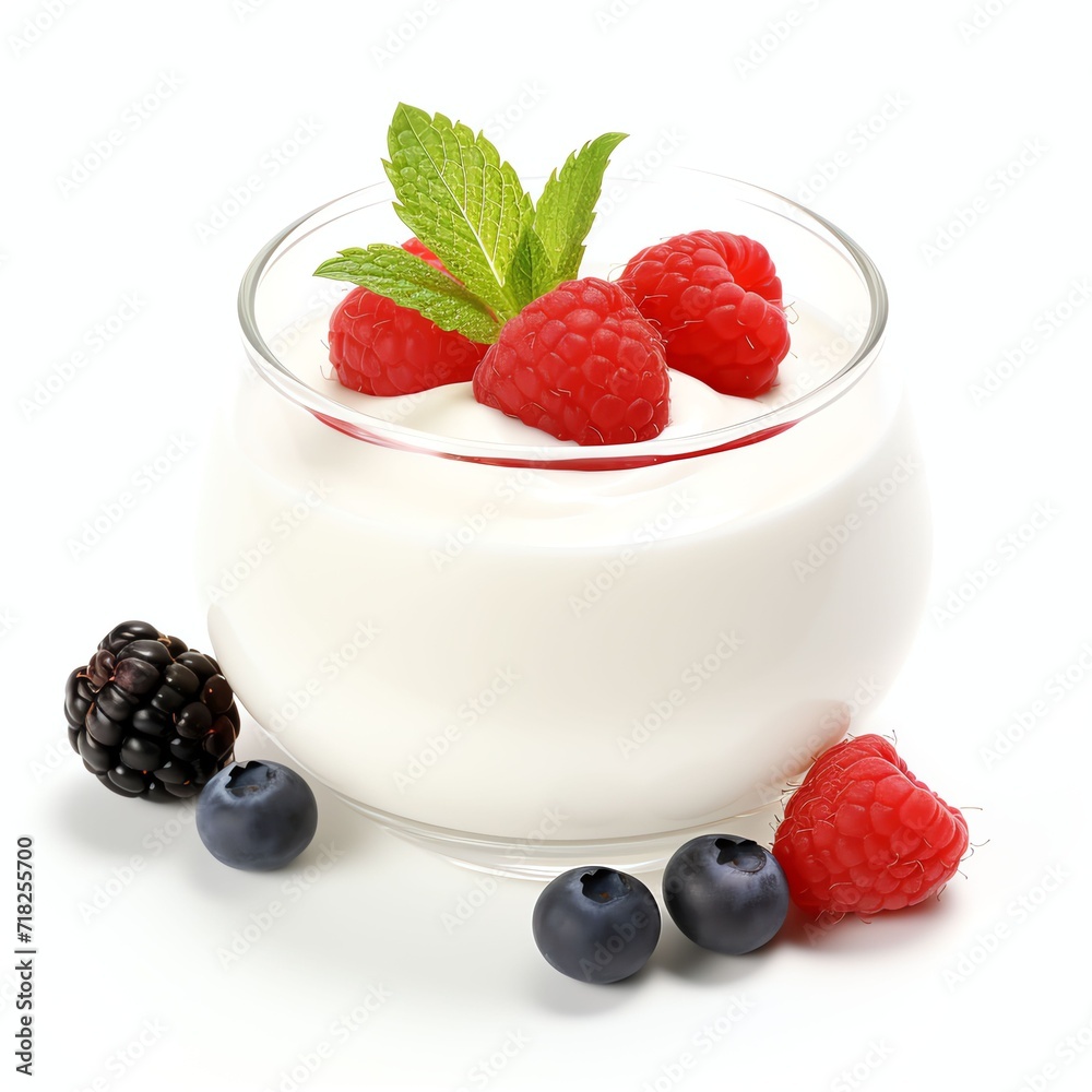 a panna cotta, studio light , isolated on white background a panna cotta, studio light , isolated on white background