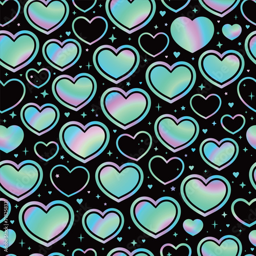 Valentines day Heart Graphic Seamless Repeat Print Vector Design