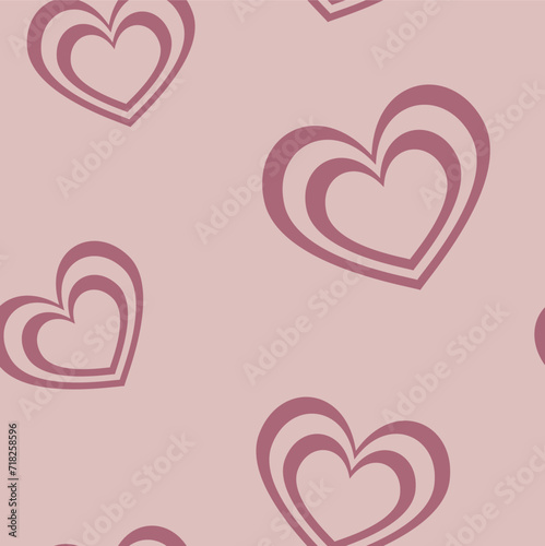 Valentines day Heart Graphic Seamless Repeat Print Vector Design