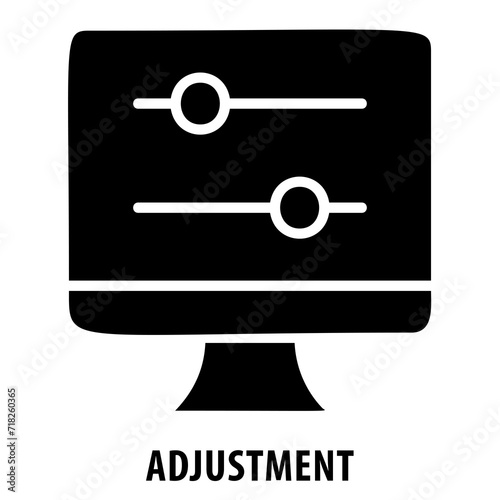 Adjustment icon, PNG, modify, change, adaptation, alter, regulate, control, fine tune, customize, calibration, tuning, adaptation, correction, enhancement, improvement. photo