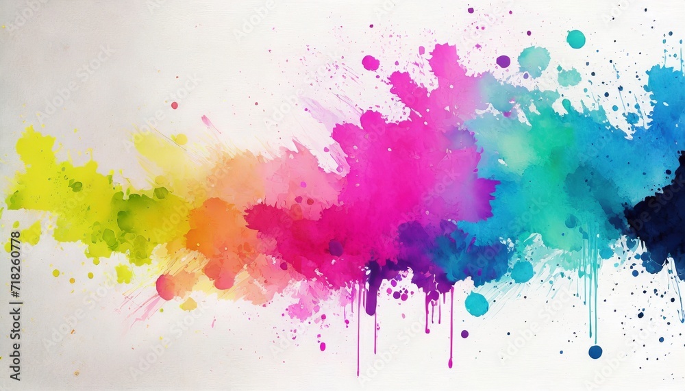 watercolor stain with paint splatter