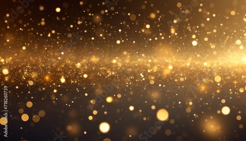 scattered golden particles on a dark background fest