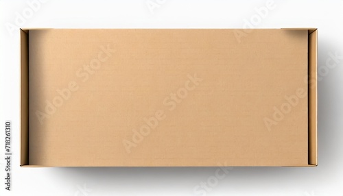 brown cardboard box isolated on white background top view © Raymond