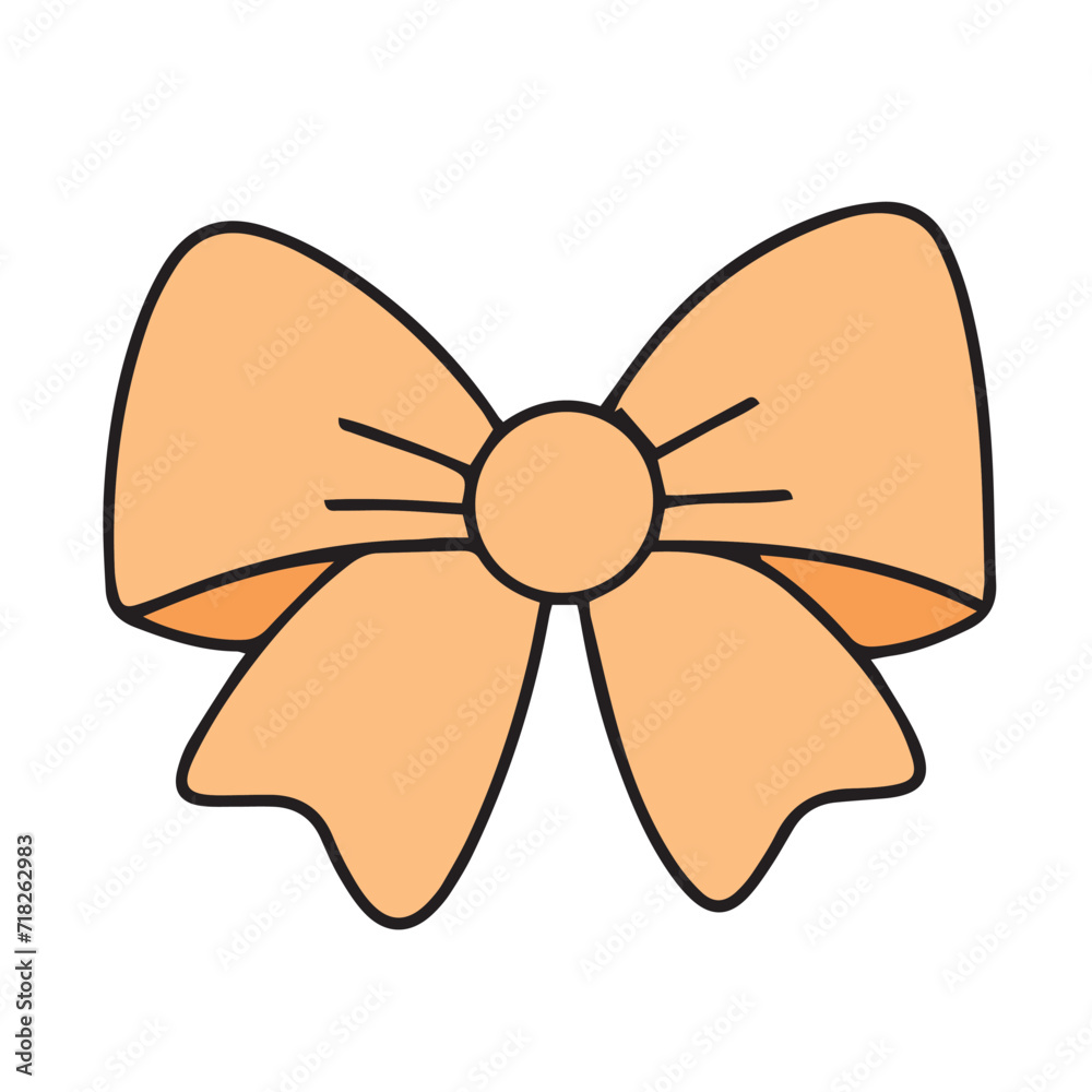 Doodle bow isolated on white background. Hand drawn vector art Doodle bow isolated on white background. Hand drawn vector art