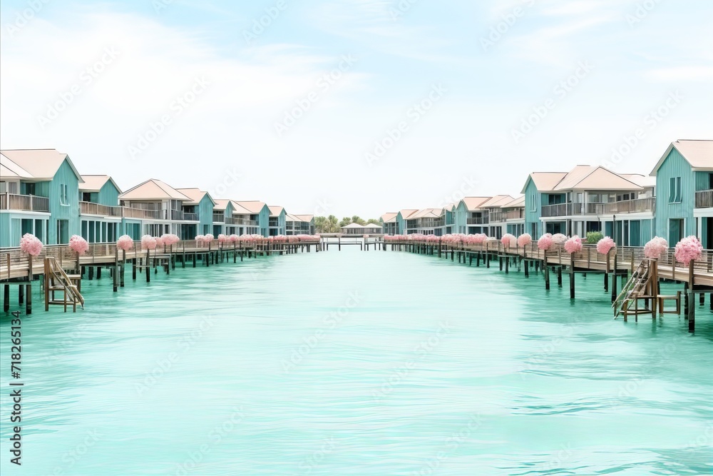 Luxury Overwater Bungalows with Floral Decor Luxury Overwater Bungalows with Floral Decor