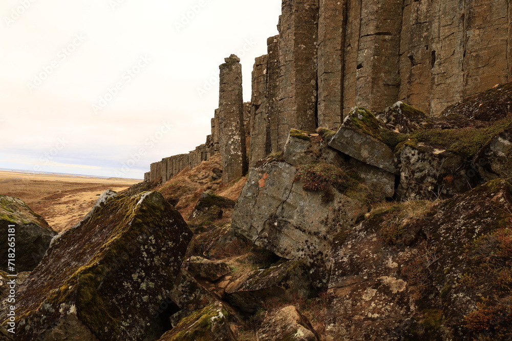 Gerðuberg  is a cliff of dolerite, a coarse-grained basalt rock, located on western peninsula Snæfellsnes of Iceland