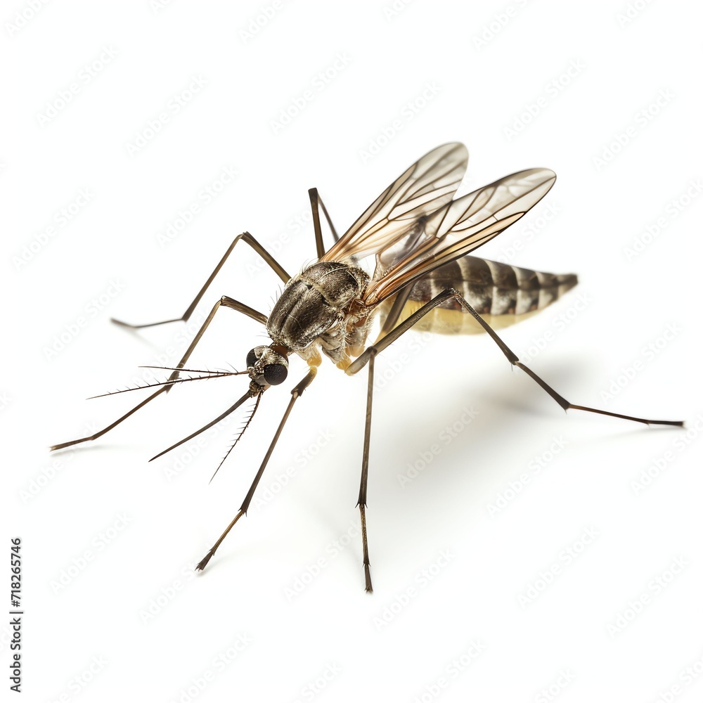 a mosquito, studio light , isolated on white background a mosquito, studio light , isolated on white background