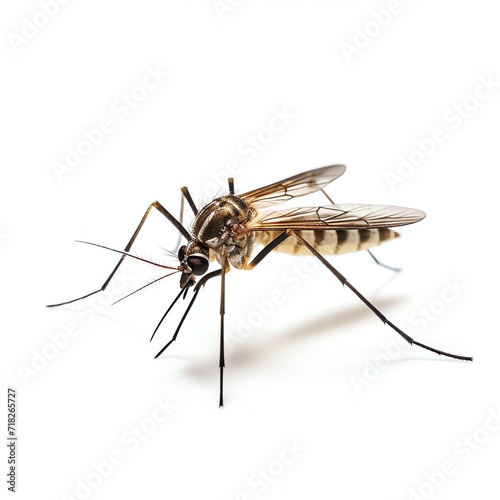 a mosquito, studio light , isolated on white background