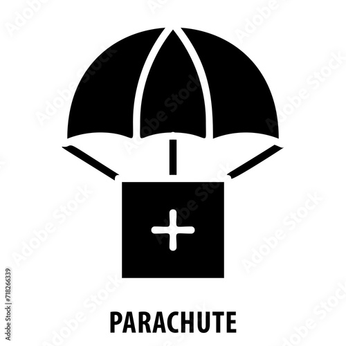 Parachute, airdrop, parachute icon, skydiving, air delivery, aviation, safety, parachuting, parachute symbol, skydiver, parachutist, adventure, jump, airborne, free fall