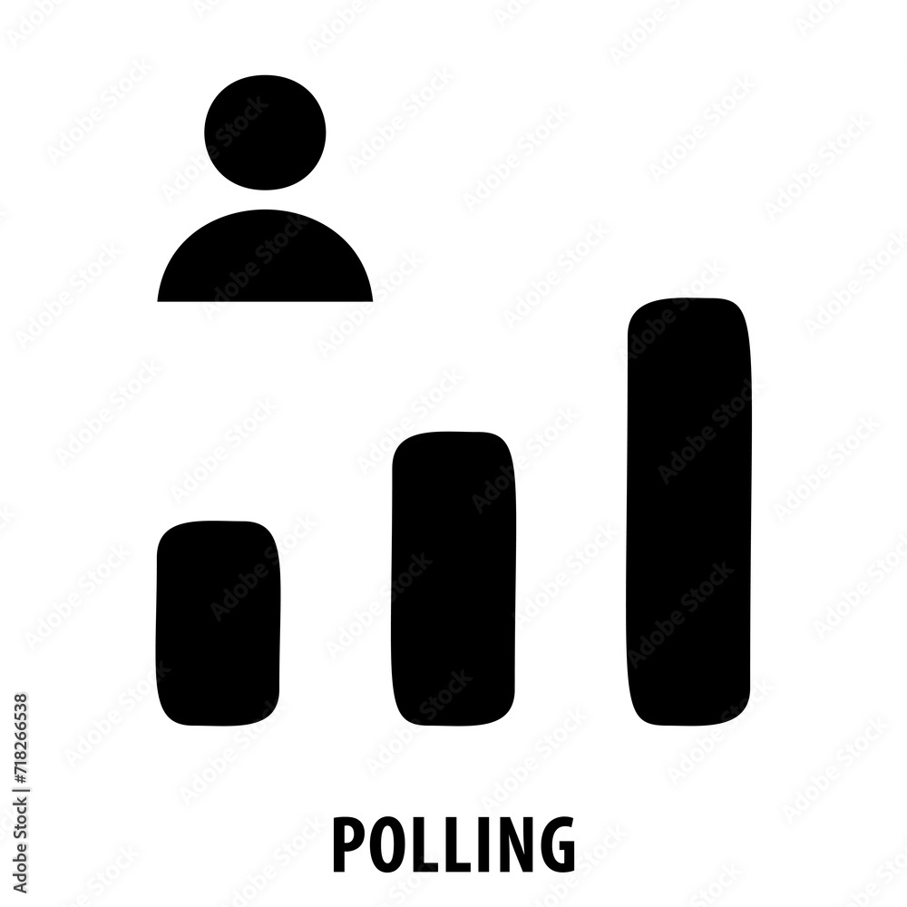 Polling, vote, polling icon, election, survey, voting, poll, public opinion, polling symbol, questionnaire, democratic, political, choice, decision making, civic - obrazy, fototapety, plakaty 