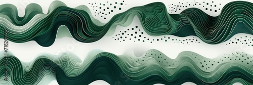 Organic patterns, Coral reefs patterns, white and forest green, vector image © Lukas