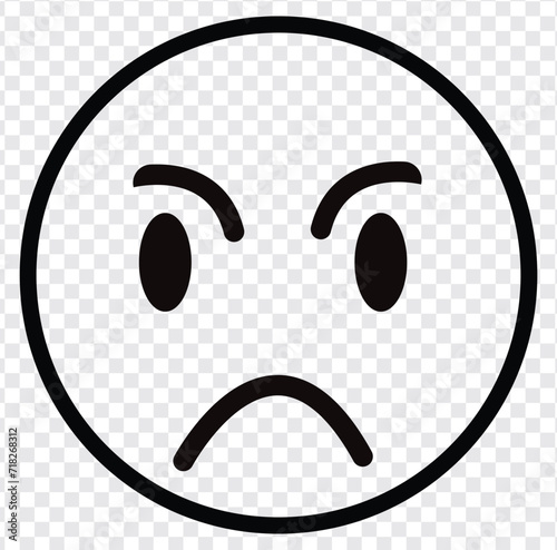 
Sad face emoticons . Sad Face line emoji. emoji line art vector icons for apps and websites, Customer review, satisfaction, feedback, mood tracker. emoticons for app and website design. 