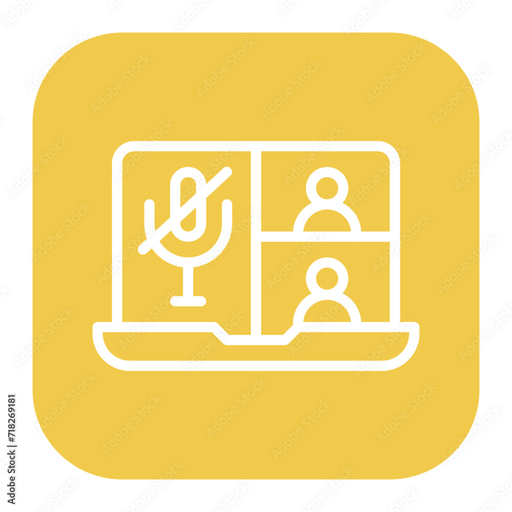 Mute Meeting Icon of Work from Home iconset. Mute Meeting Icon of Work from Home iconset.