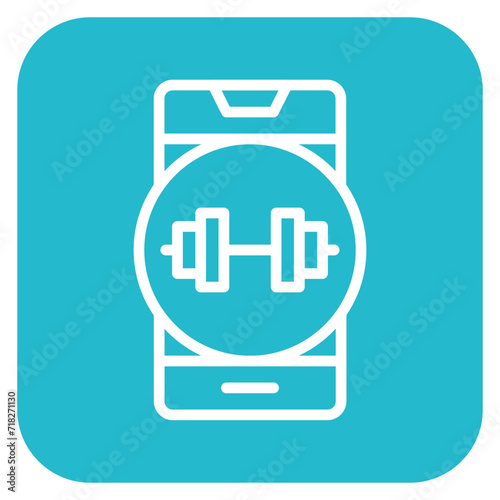 Online Gym Icon of Workout App iconset.