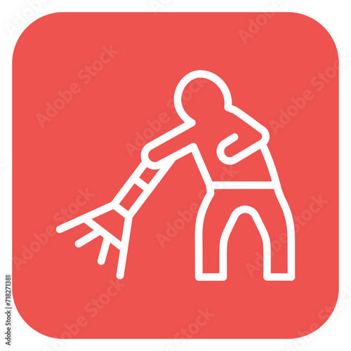 Man Sweeping Floor Icon of Housekeeping iconset.