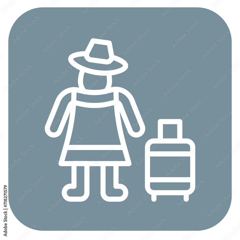 Woman Traveller Icon of Housekeeping iconset. Woman Traveller Icon of Housekeeping iconset.
