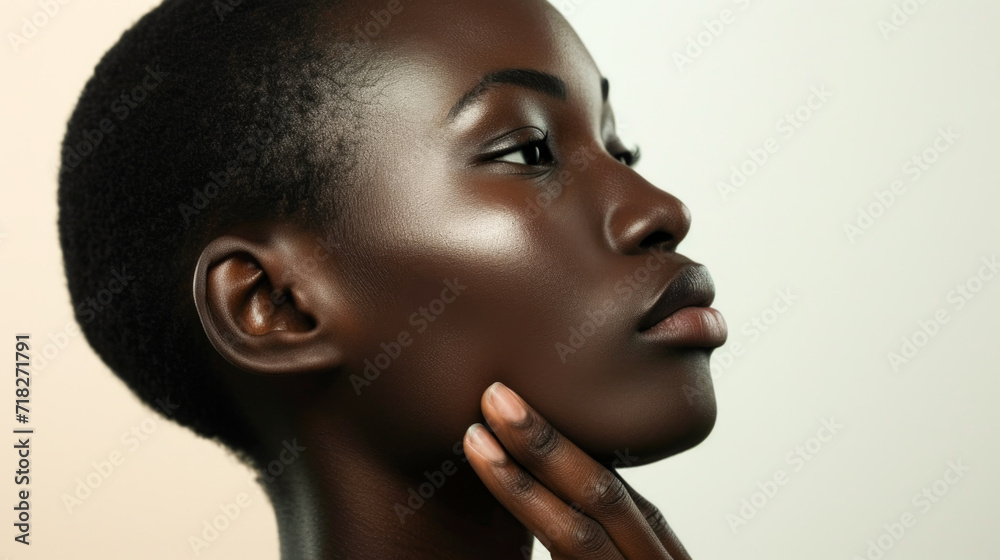 Portrait of a Woman with Flawless Skin and Graceful Pose Portrait of a Woman with Flawless Skin and Graceful Pose