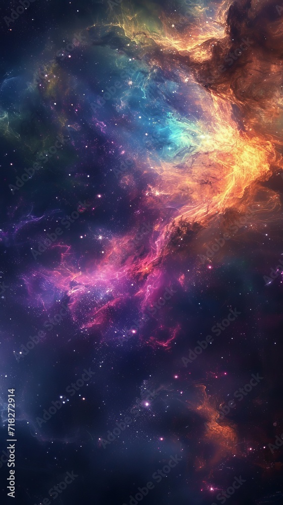 Fototapeta premium Vibrant Cosmic Expanse Filled With a Plethora