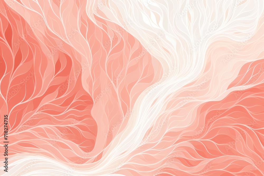 Coral reefs patterns, white and peach
