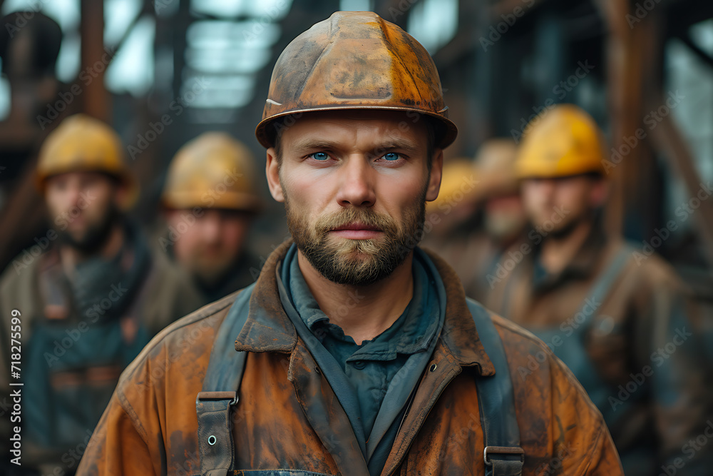rallies of workers of people in uniforms and helmets rallies of workers of people in uniforms and helmets