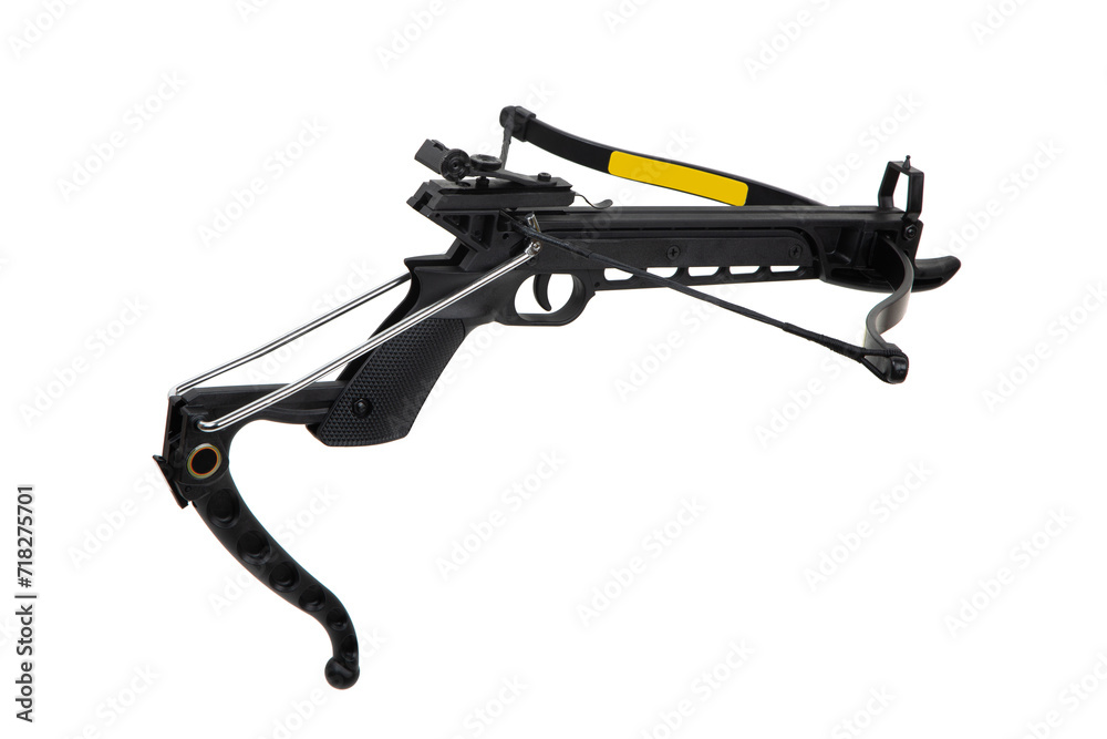 Modern crossbow isolate on a white back. Quiet weapon for hunting and sports. Modern crossbow isolate on a white back. Quiet weapon for hunting and sports.