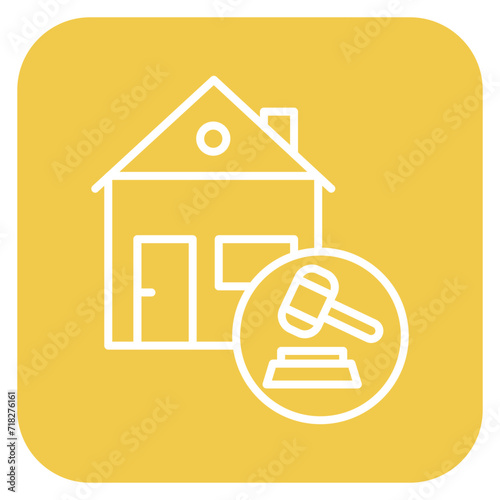 House Auction Icon of Real Estate iconset.
