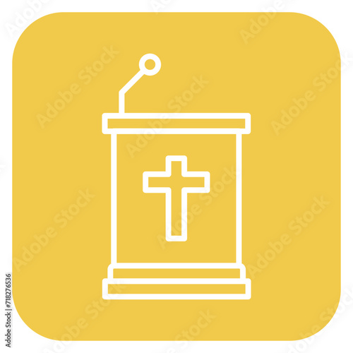 Pulpit Icon of Funeral iconset.