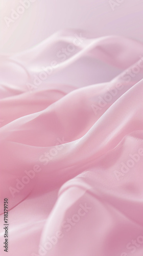 Aesthetic soft pink silk fabric background 