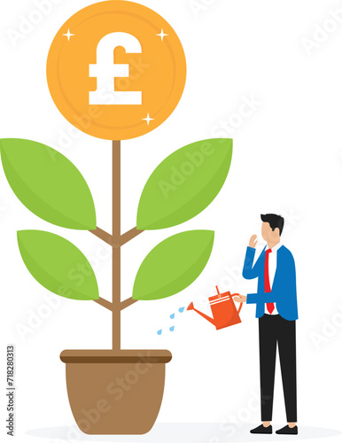 Financial or investment growth, increase earning profit and capital gain, success in wealth management concept
