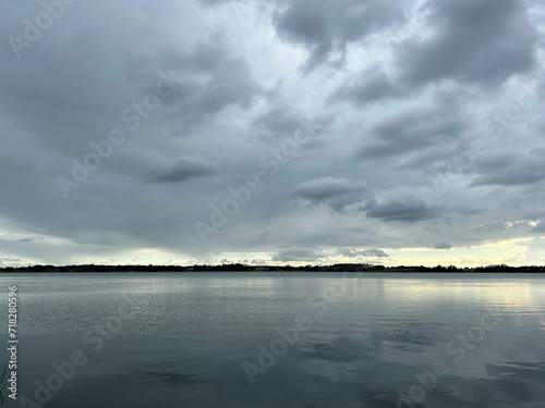 The lake at Trimble Park in Mount Dora, Florida on a cloudy day. photo