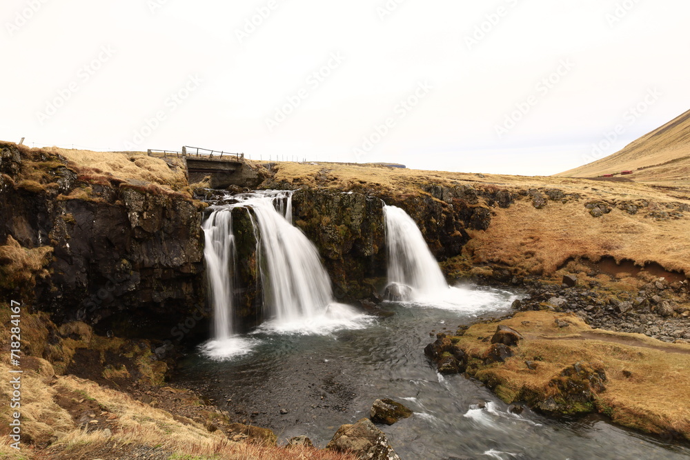 Kirkjufellsfossar is a waterfall in West Iceland on the Snæfellsnes peninsula Kirkjufellsfossar is a waterfall in West Iceland on the Snæfellsnes peninsula