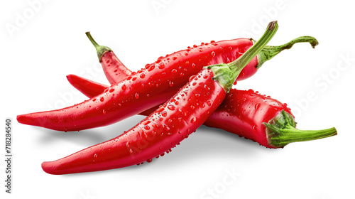 red chili or chilli cayenne pepper isolated on transparent  background © YauheniyaA
