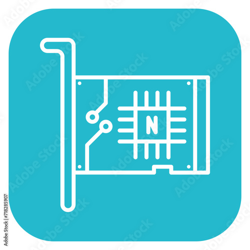 Network Interface Card Icon of Computer and Hardware iconset.