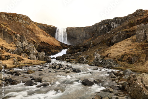 View on a waterfall in the Snæfellsjökull National Park, Iceland © clement