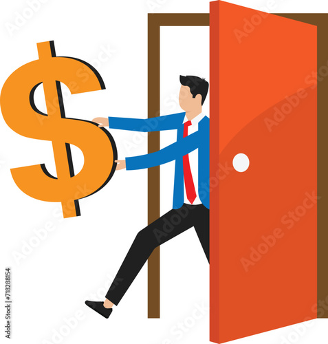 Make money or increase earning from investment, salary or income increase concept
