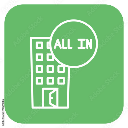 All Inclusive Icon of Hotel Management iconset.