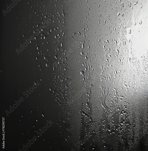 Condensation texture. Water droplets on glass