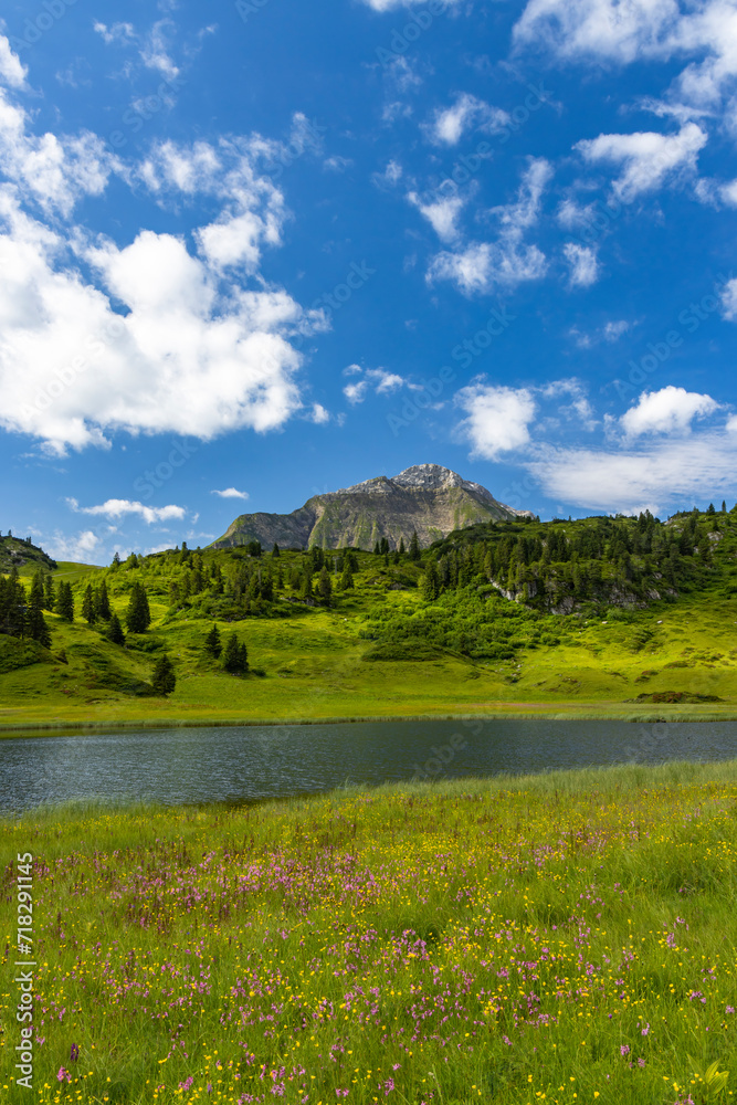 Landscapes near Kalbelesee, Hochtann Mountain Pass, Warth, Vorarlberg, Austria Landscapes near Kalbelesee, Hochtann Mountain Pass, Warth, Vorarlberg, Austria