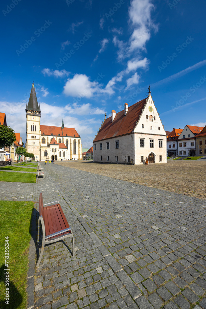 Medieval historical square Bardejov, UNESCO site, Slovakia
