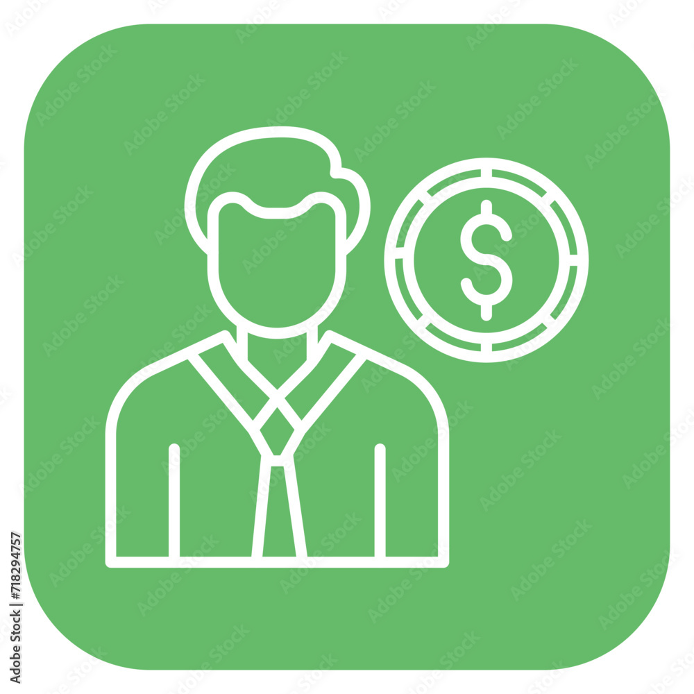 Male Finance Officer Icon Male Finance Officer Icon