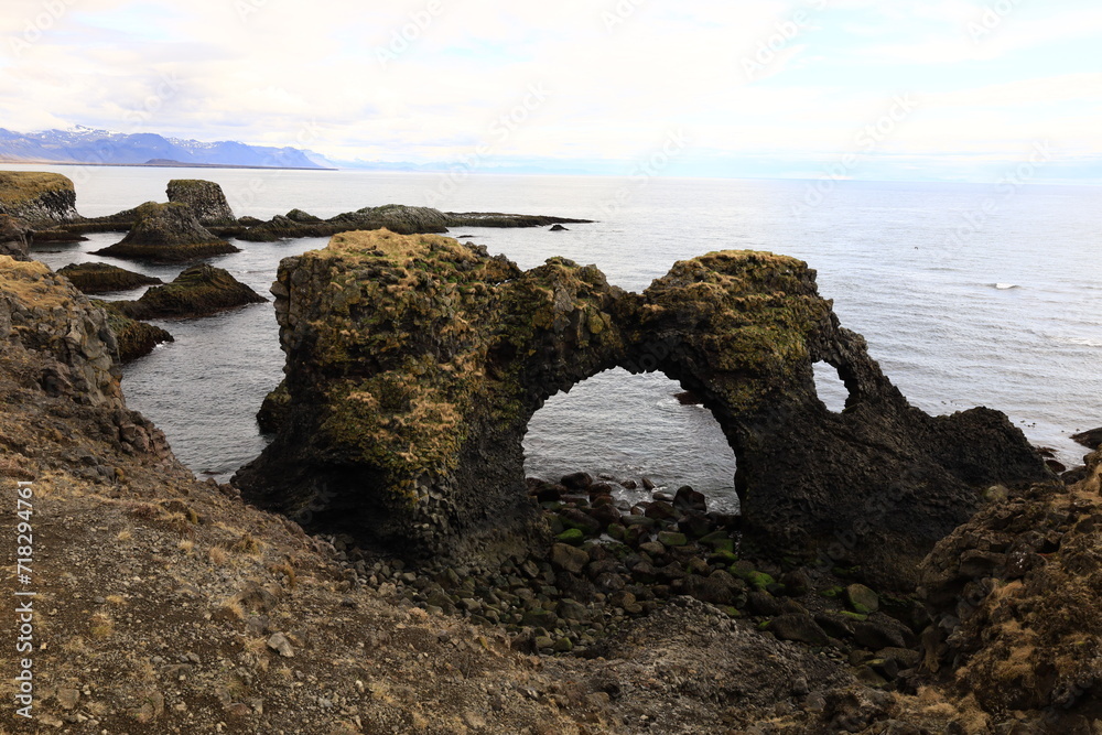 View on the Stone Bridge in the Snæfellsnes Peninsula, Iceland View on the Stone Bridge in the Snæfellsnes Peninsula, Iceland