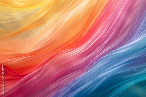 Soft focus blur Art Color strip gradient rainbow wave line paper. Abstract texture blank background.