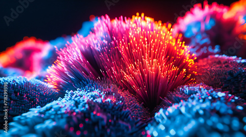 Underwater Coral Reef Scene, Tropical Aquarium with Colorful Polyps, Exotic Marine Life, Aquatic Beauty