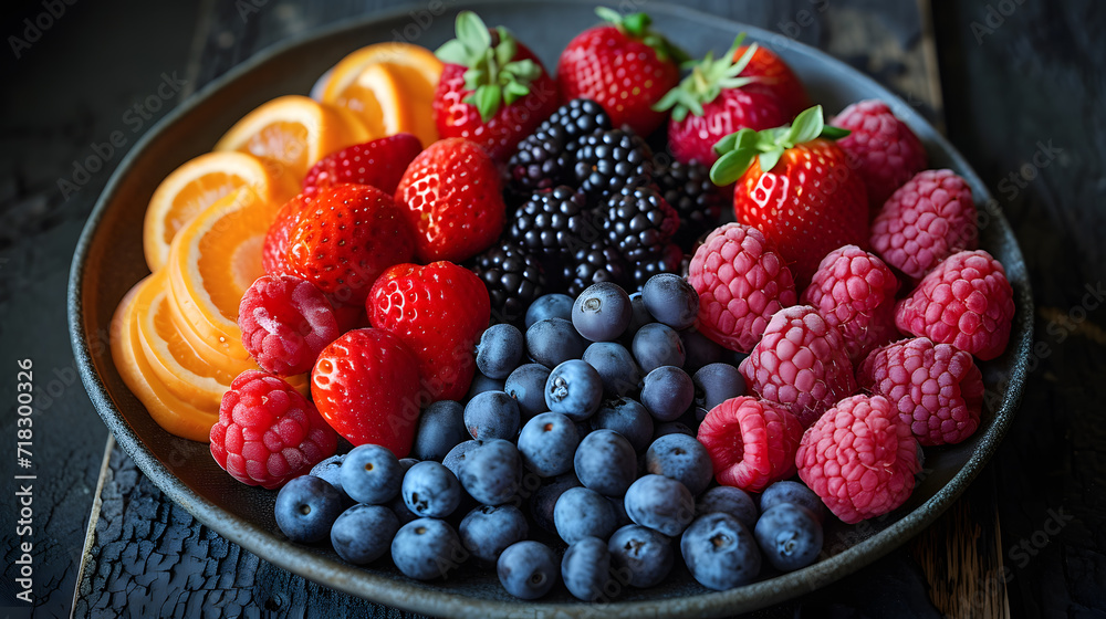 fresh tasty fruit selection on a plate fresh tasty fruit selection on a plate